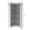 Modern 5 Tier Corner Bookshelf With Adjustable Storage For Bedroom And Living Room - White - Image 3