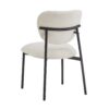 Mid Century 5 Piece Dining Set With Upholstered Dining Chairs And Metal Legs, Solid Wood Top Metal Base Dining Table - Beige / Black - Image 14