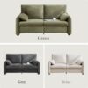 Modern Minimalist Down Filled Sofa, 800Lbs Capacity, Multiple Colors, Chenille Fabric - Green - Image 14
