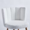 5 Piece Dining Set (MDF Table And 4 Fabric Chairs) - White - Image 2