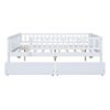 Full Size Daybed Bed With Two Drawers - White - Image 10