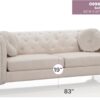 Elegant Contemporary Sofa - Ivory - Image 6