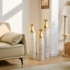 Floor Metal Vases Decorated White Metal Vases (Set of 3) Gorgeous Home Decoration Large Glazed Metal Vases - White - Image 9