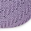 Bordeaux - Knitted Cotton Round Pouf Ottoman - Lavender - Image 4