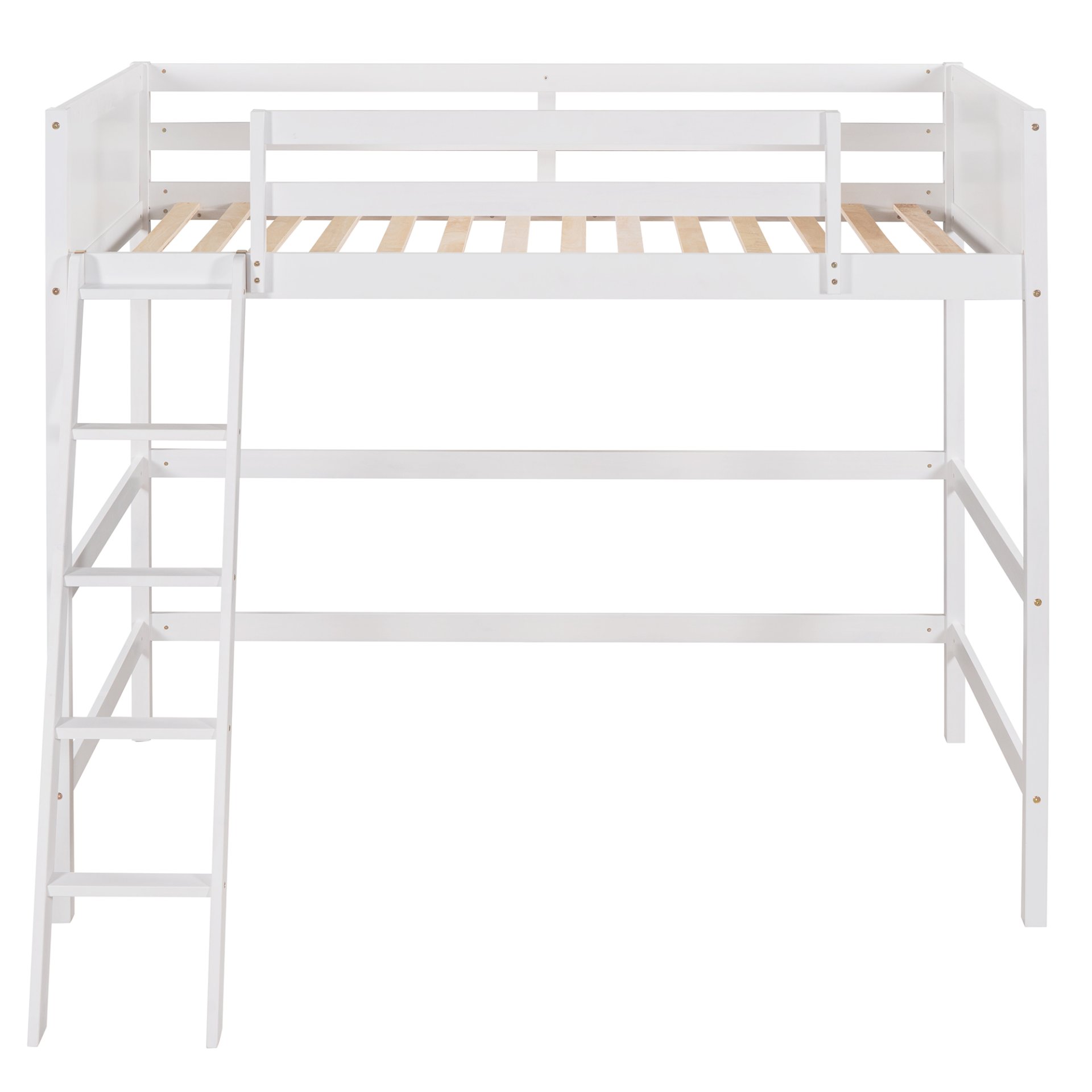 Twin Size Loft Bed With Ladder - White - Image 13