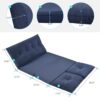 Floor Couch And Sofa Folding Chaise Lounge - Navy Blue - Image 9
