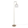 Metro - Contemporary Floor Lamp - Royal Gold / Clear Seeded - Image 2