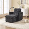 Multifunctional Lazy Person Sofa Recliner With Storage Backrest And Cell Phone Bracket For Living Room Or Bedroom - Black - Image 2