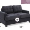 Cozy Transitional Loveseat For Two - Black - Image 5
