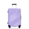 3 Piece Luggage Sets Lightweight Suitcase With Two Hooks, Spinner Wheels, (20/24/28) - Light Purple - Image 7