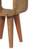 Extra Mini Minimalist Open Curved Bedside Table - Oak - Image 3