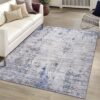 Marfi - 6' X 9' Abstract Area Rug - Silver / Blue - Image 2