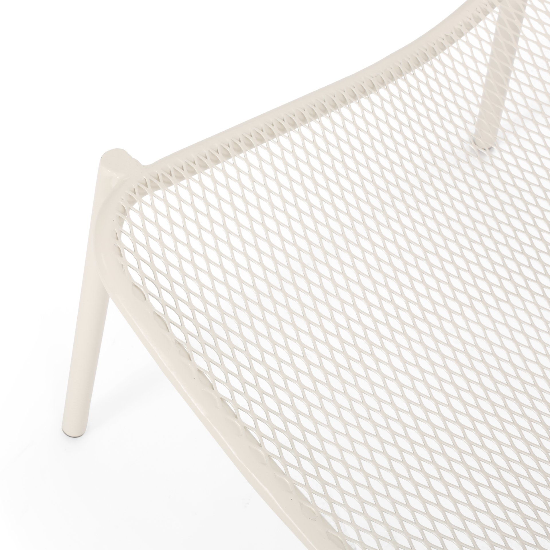 Kincaid - Stackable Iron Chair Outdoor Seating - Matte White - Image 11