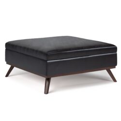 Owen - Square Coffee Table Storage Ottoman - Tanners Brown