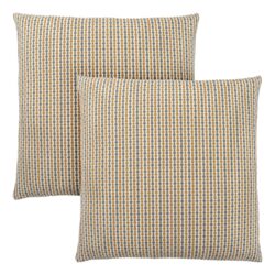 Pillows, Square, Insert Included, Decorative Throw, Hypoallergenic, Modern (Set of 2) - Gold