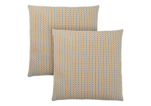 Pillows, Square, Insert Included, Decorative Throw, Hypoallergenic, Modern (Set of 2) - Gold