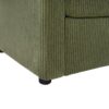 Twin Size Sofa Bed Sleeper Sofa Loveseat With Foldable Mattress, Side Table, USB Ports - Green - Image 16