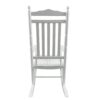 Balcony Porch Wood Adult Rocking Chair - White - Image 5
