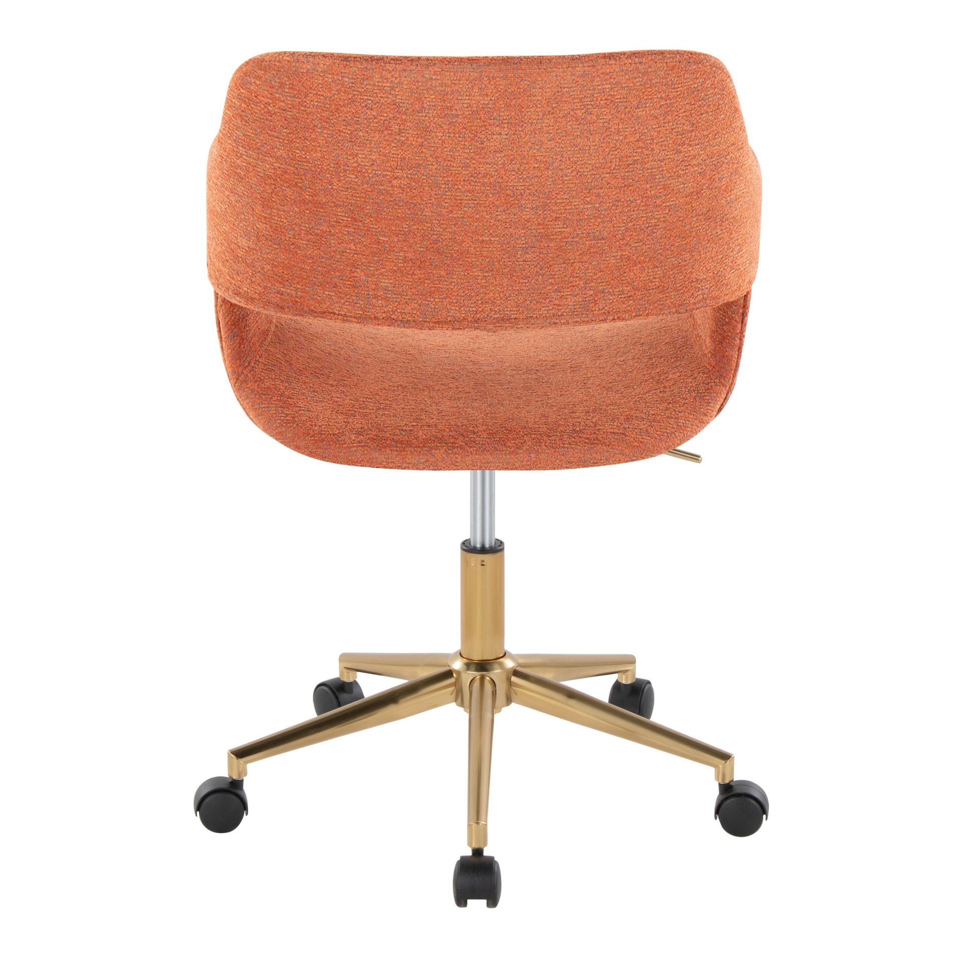 Margarite - Contemporary Task Chair - Gold / Orange - Image 4