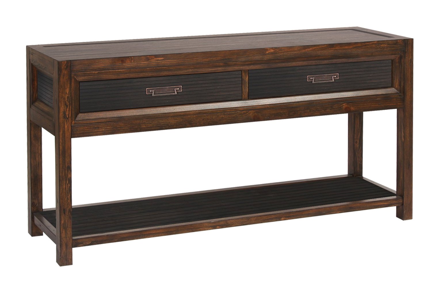 Branson - 2 Drawer Sofa Table, Two Tone - Brown - Image 4