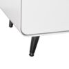 Modern Night Stand Storage Cabinet For Living Room Bedroom, Steel Cabinet With 3 Drawers, Bedside Furniture, Circular Handle - White - Image 10