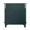 Hollow Carved 2 Door Accent Cabinet With Adjustable Shelf, Sideboard Buffet For Entryway, Living Room Or Bedroom - Blackish Green - Image 8