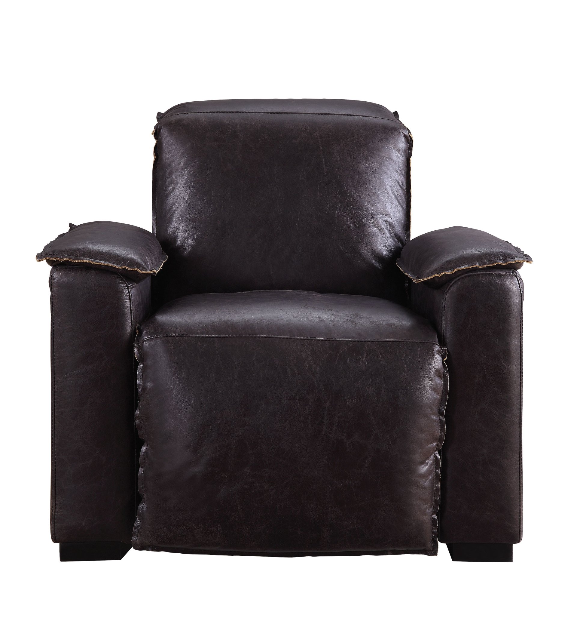 Misezon - Top Grain Leather Power Motion Recliner - Dark Brown - Image 16