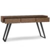 Lowry - Console Sofa Table - Rustic Natural Aged Brown - Image 2