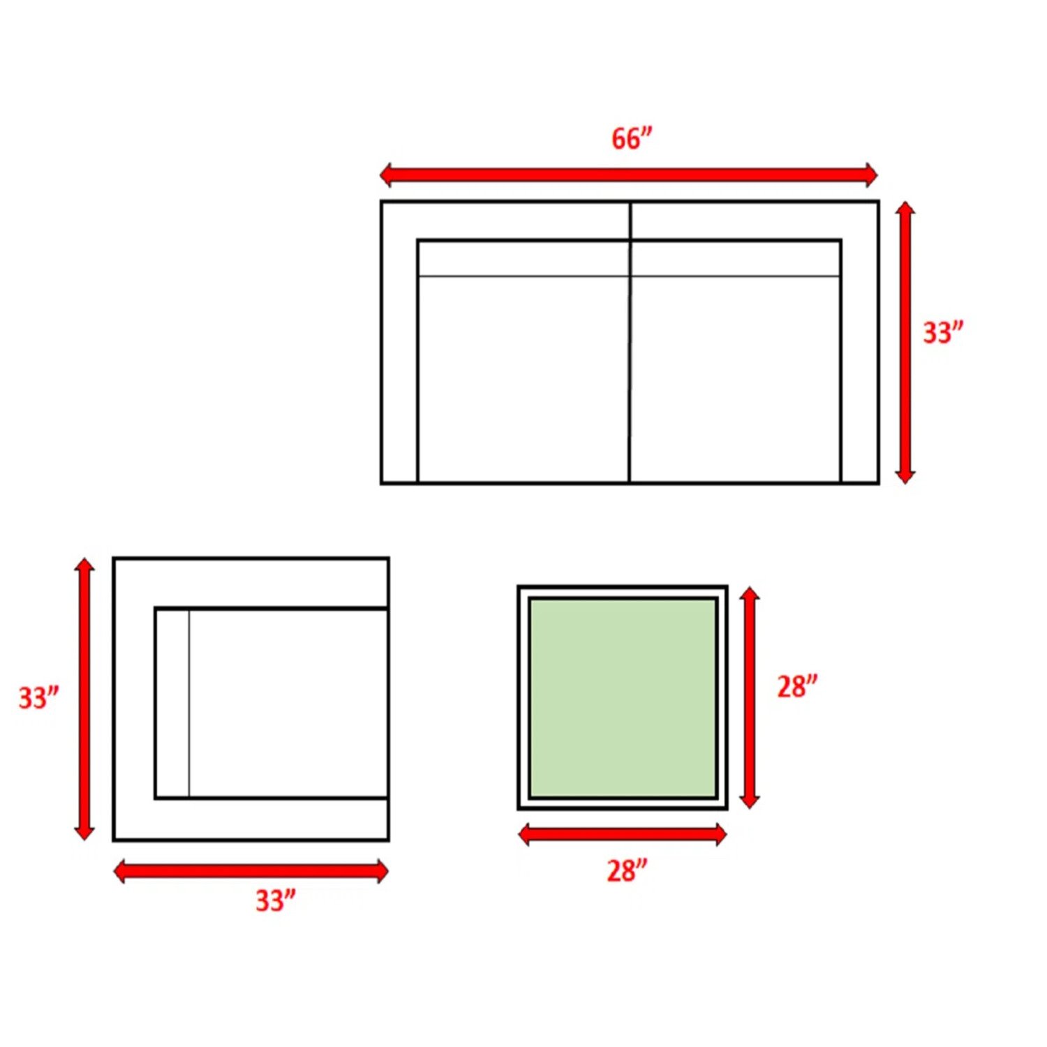 3 Person Seating Set With Cushions - Gray - Image 3