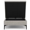 Rebecca - Coffee Table Storage Ottoman With Lift Up Lid - Gray - Image 3