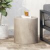 Outdoor Concrete Side Table - Light Gray - Image 2