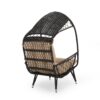 Doris - Outdoor Wicker Standing Basket Chair With Cushion - Brown - Image 6