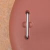 Concrete Round Wheelie Umbrella Base With Stainless Steel Holder - Terracotta - Image 6