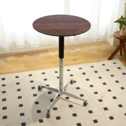Movable Adjustable Bar Table Pub Table 360 Swivel Counter Bar Height Aluminum Star Base Movable For Stand Desk Bistro Table Dining Room Home Kitchen Table - Brown