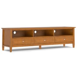 Warm Shaker - Low TV Media Stand - Light Brown