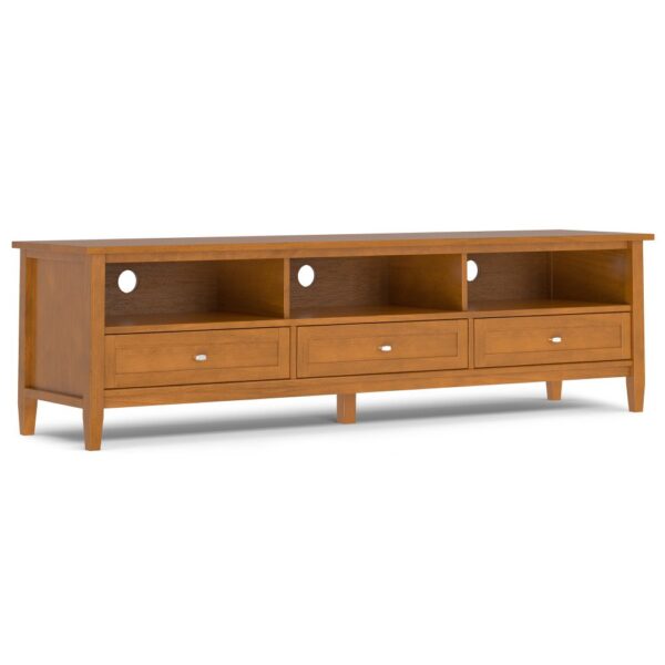 Warm Shaker - Low TV Media Stand - Light Brown