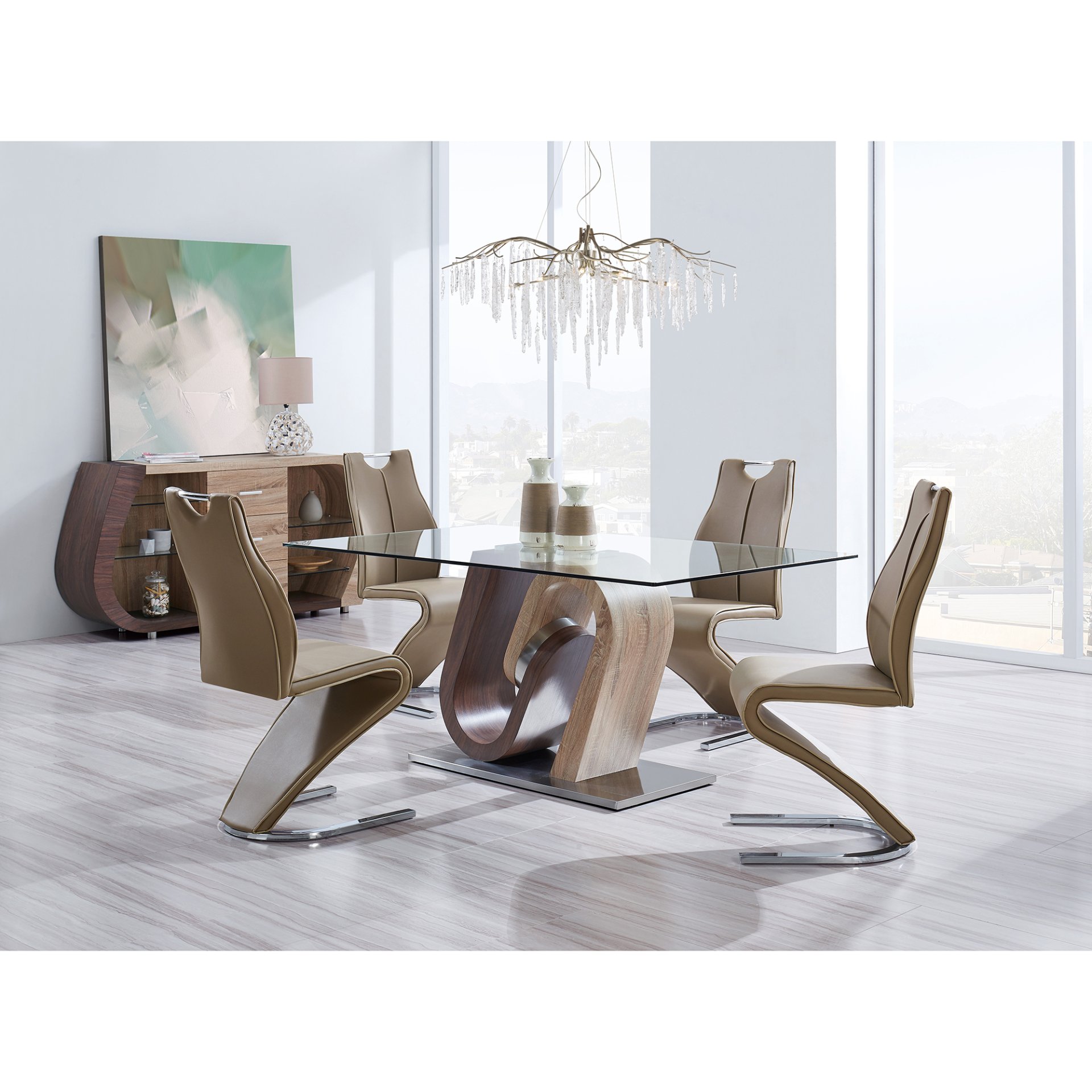 Tony - Dining Table - Brown / Beige - Image 2