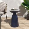 Outdoor Metal End Table Large - Navy Blue - Image 5