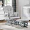 Mason - Glider And Ottoman Gray Wood - Light Gray Fabric - Image 4