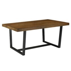 Modern Distressed And Open Frame Dining Table - Oak