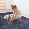 Maval - 2' X 3' Washable Area Rug - Black / Gray - Image 4