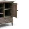 Warm Shaker - TV Media Stand Handcrafted - Distressed Gray - Image 4