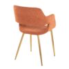 Margarite - Contemporary Dining / Chair (Set of 2) - Gold / Orange - Image 4