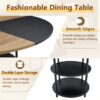 Diameter - Modern Splicing Circular Dining Table Double Layer Storage - Wood / Black - Image 7