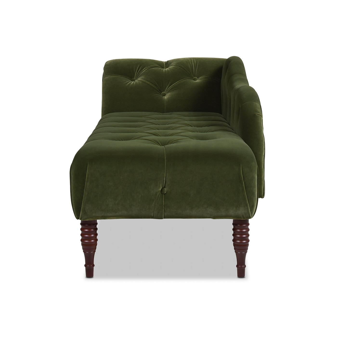 Samuel - Tufted Roll Arm Chaise Lounge - Olive Green - Image 7