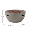 Bowl Shaped Propane Fire Pit 40000 Btu (Tank Cover Not Included) - Light Gray - Image 3