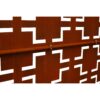 Outdoor / Indoor Privacy Screen Metal Privacy Screen, Freestanding Decorative Privacy Screen For Deck Balcony Patio - Rust Red - Image 8