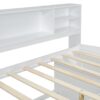 Full Size Daybed With 2 Bedside Cabinets, Upper Shelves And 4 Drawers - White - Image 8