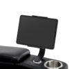 270 Degree Power Swivel Recliner Home Theater Chair With Hidden Arm Storage, LED Light, Cup Holder, And Tray Table - Black - Image 18
