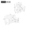 Modern Living Room Sofa Set Linen Upholstered Couch Furniture For Office Or Home - Light Gray / Blue - Image 2